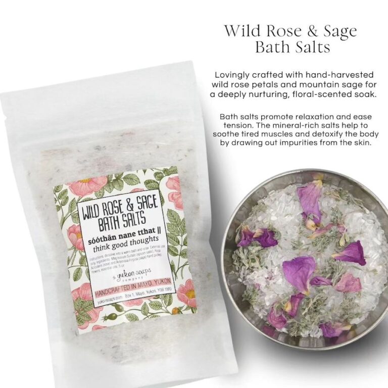 The Yukon Soaps Company Wild Rose and Sage Bath Salts 768x768