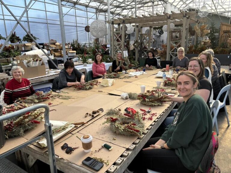 Beyond the House wreath making class 768x576