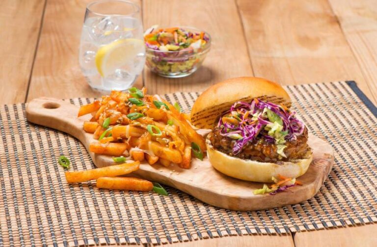 McCain fries and a burger 768x503