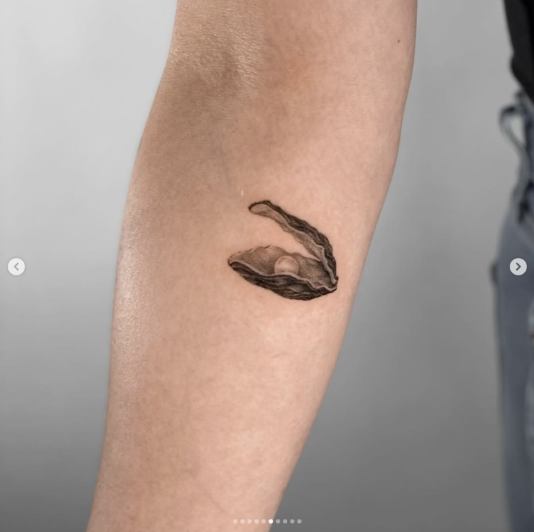 Oyster tattoo from Local Tourist 768x765