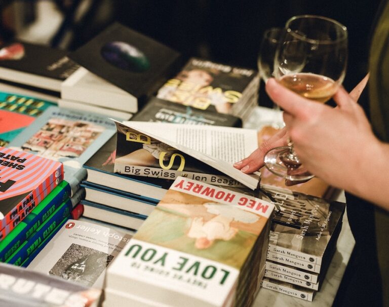 Wine and books at Librairie Saint Henri Books 768x606