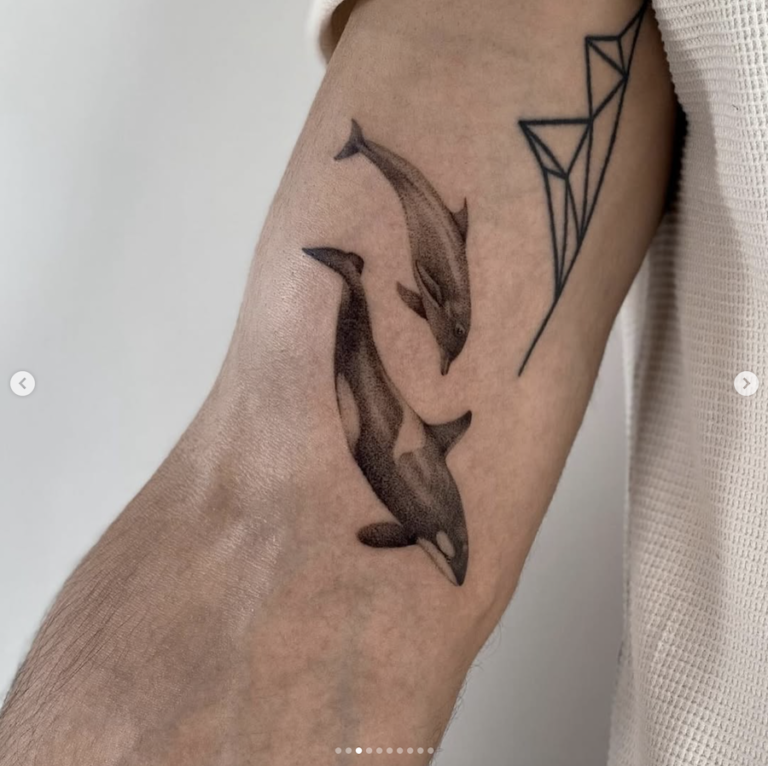 dolphin tattoo from Local Tourist 768x766