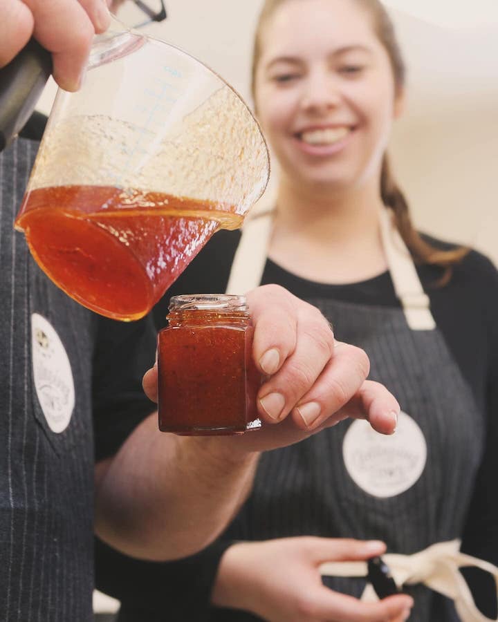Galloping Cow Jam pouring