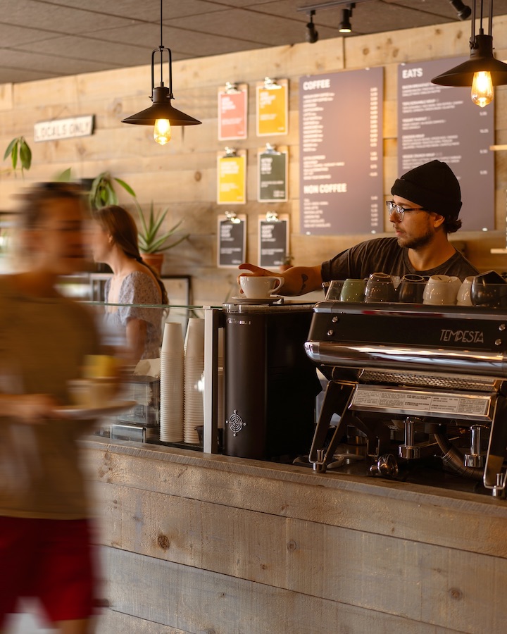 Inside Happy Goat Coffee