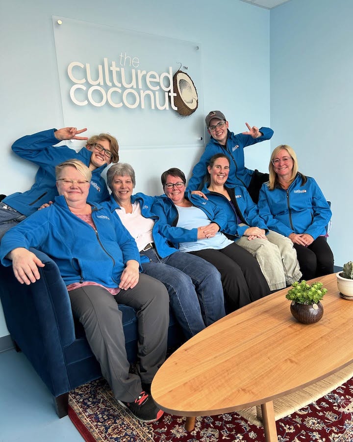The Cultured Coconut woman powered