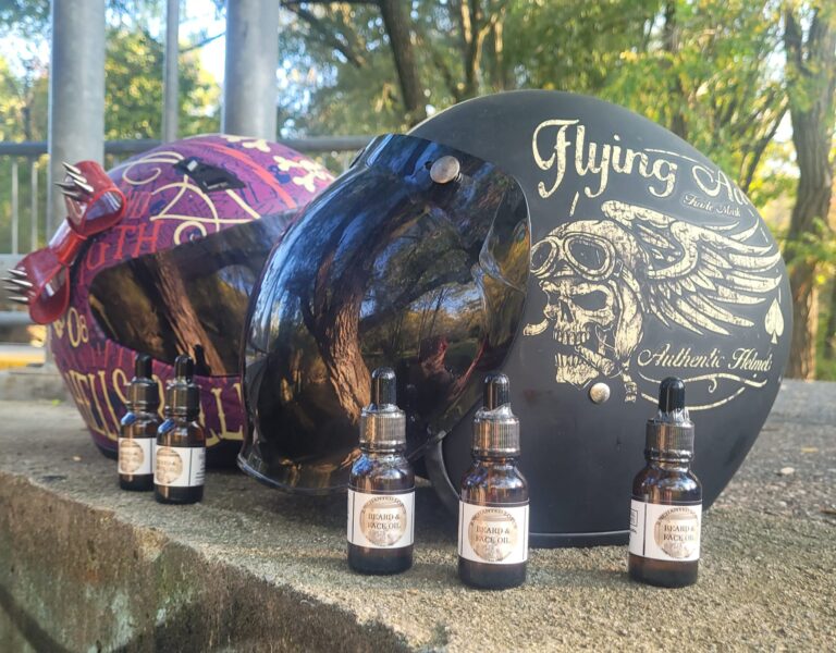 helmets and beard oil 768x600
